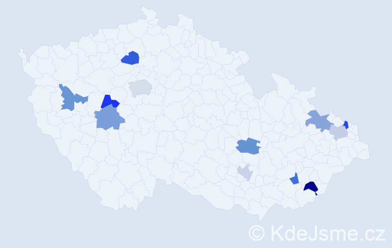 Jméno: 'Etel', počet výskytů 13 v celé ČR