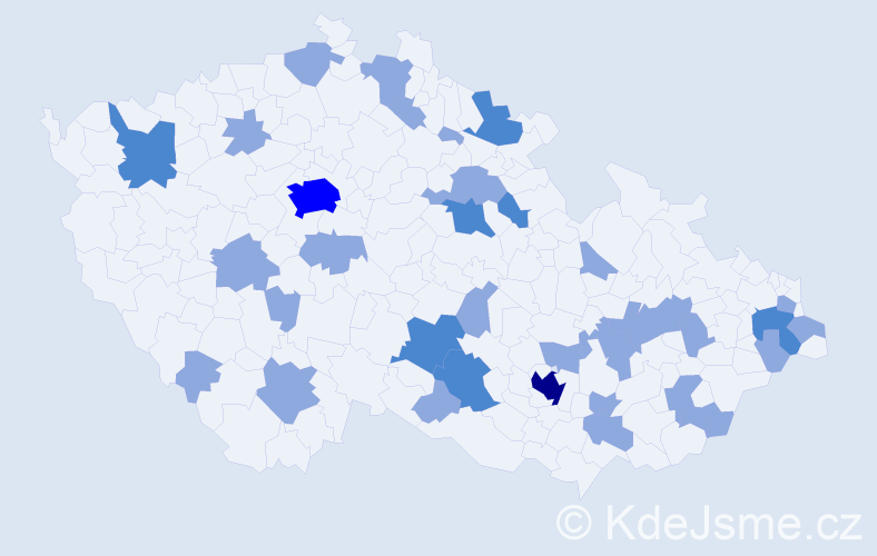 Jméno: 'Lubomil', počet výskytů 49 v celé ČR