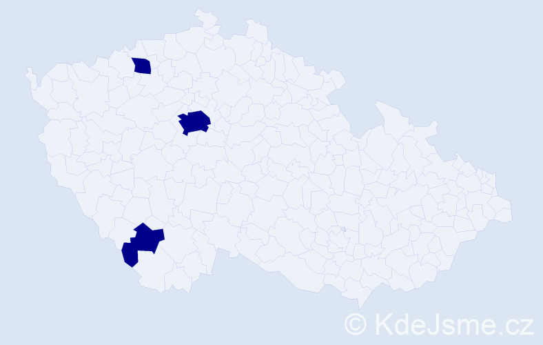 Jméno: 'Marit', počet výskytů 3 v celé ČR