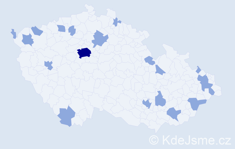 Jméno: 'Kerstin', počet výskytů 29 v celé ČR