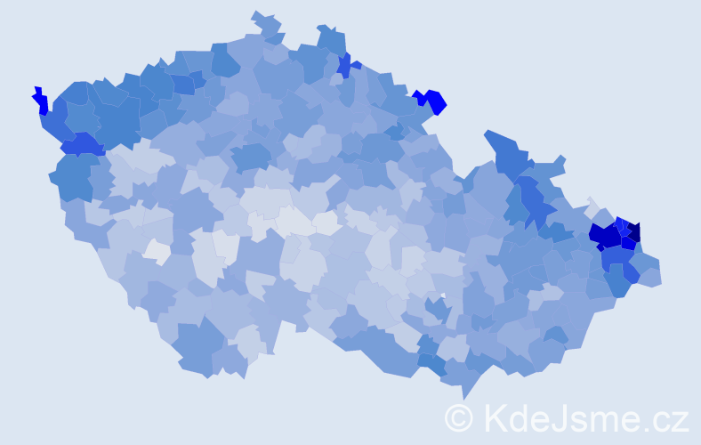 Jméno: 'Mária', počet výskytů 11582 v celé ČR