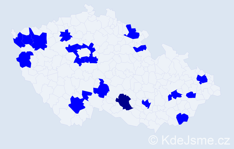 Jméno: 'Lajla', počet výskytů 21 v celé ČR