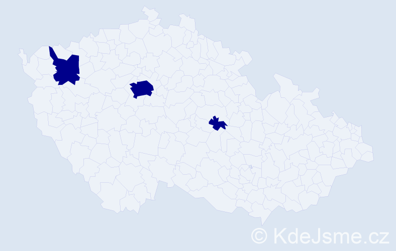 Jméno: 'Danyyil', počet výskytů 3 v celé ČR