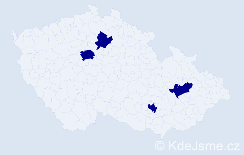 Jméno: 'Lazar', počet výskytů 4 v celé ČR