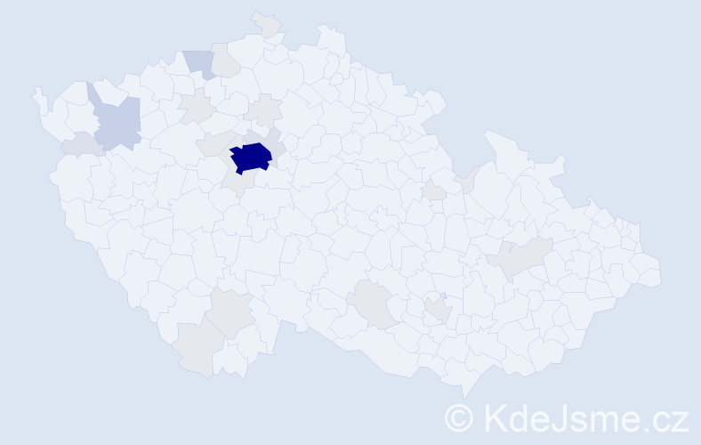 Jméno: 'Gleb', počet výskytů 72 v celé ČR