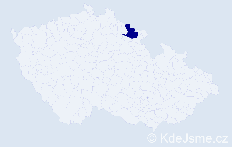Jméno: 'Heidelis', počet výskytů 1 v celé ČR