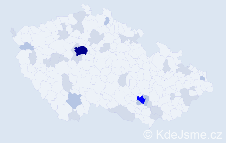 Jméno: 'Marc', počet výskytů 67 v celé ČR