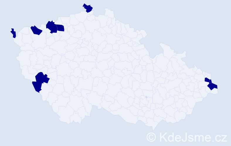 Jméno: 'Ignac', počet výskytů 9 v celé ČR