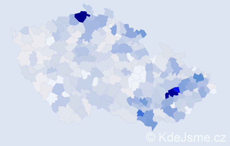 Jméno: 'Yveta', počet výskytů 1719 v celé ČR