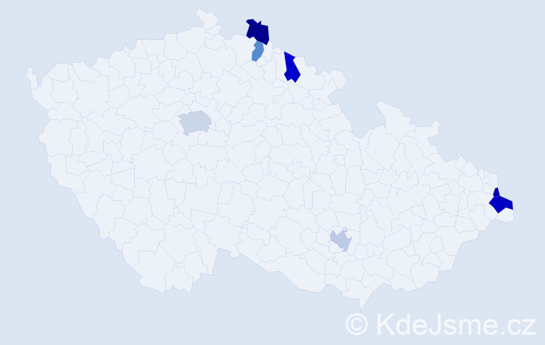 Jméno: 'Gedeon', počet výskytů 9 v celé ČR