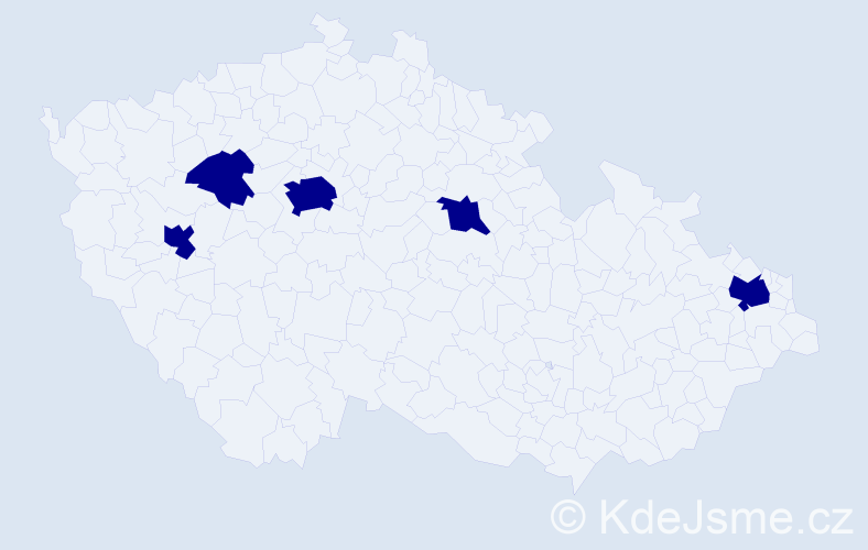 Jméno: 'Van Duoc', počet výskytů 5 v celé ČR