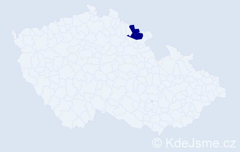 Jméno: 'Friedhilda', počet výskytů 1 v celé ČR