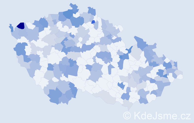 Jméno: 'Samantha', počet výskytů 292 v celé ČR