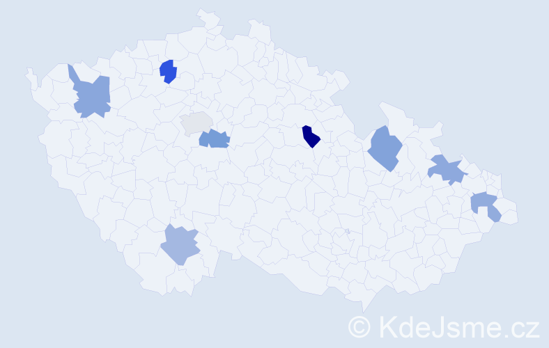 Jméno: 'Miroslávka', počet výskytů 9 v celé ČR