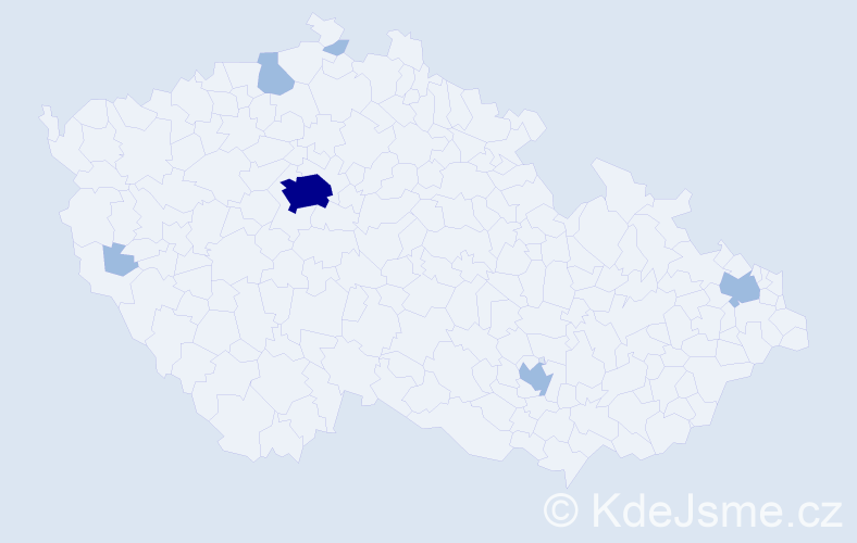Jméno: 'Kadri', počet výskytů 9 v celé ČR