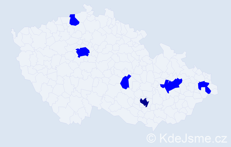 Jméno: 'Shimon', počet výskytů 7 v celé ČR