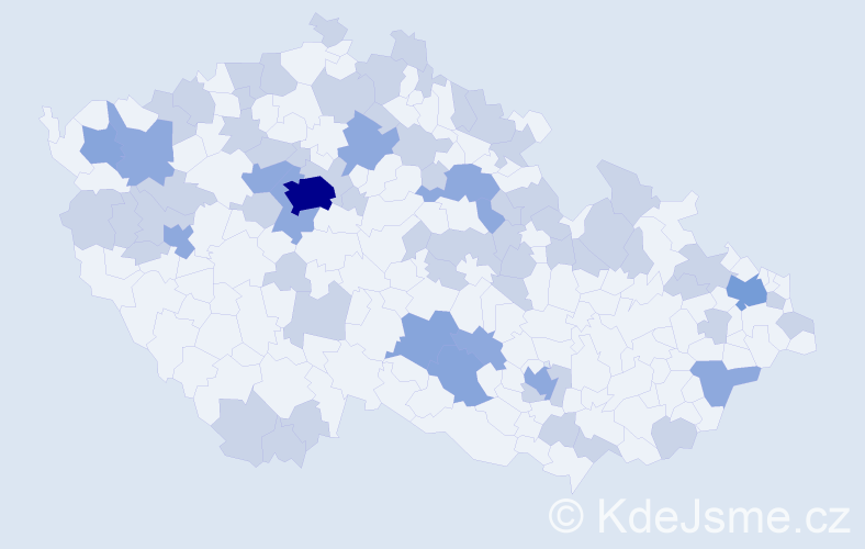 Jméno: 'Týna', počet výskytů 101 v celé ČR