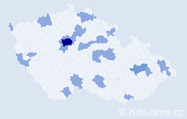 Jméno: 'Tomáš Josef', počet výskytů 34 v celé ČR