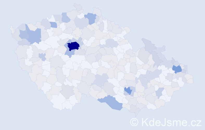 Jméno: 'Elisabeth', počet výskytů 455 v celé ČR