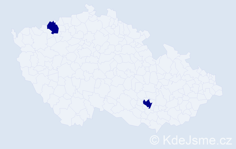 Jméno: 'Skye', počet výskytů 2 v celé ČR