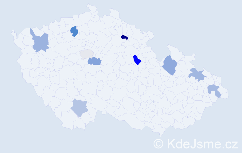 Jméno: 'Miroslávka', počet výskytů 10 v celé ČR
