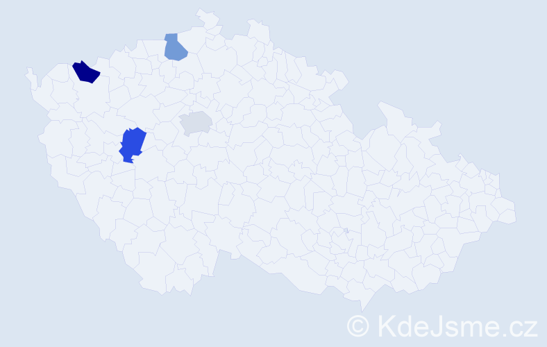Jméno: 'Marat', počet výskytů 4 v celé ČR
