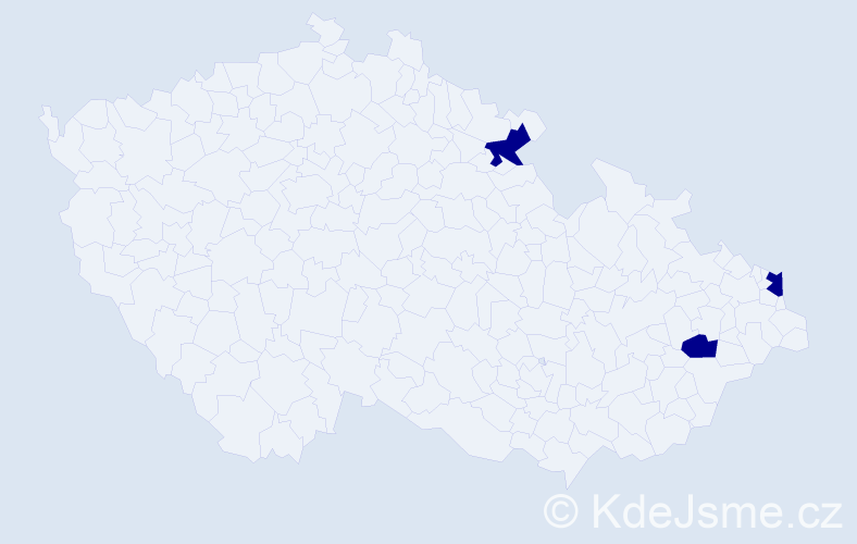 Jméno: 'Danuta Józefa', počet výskytů 3 v celé ČR