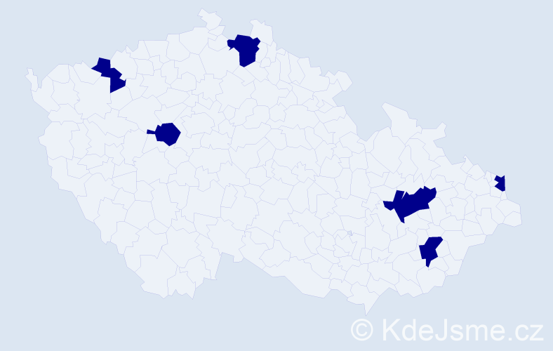 Jméno: 'Otakár', počet výskytů 6 v celé ČR