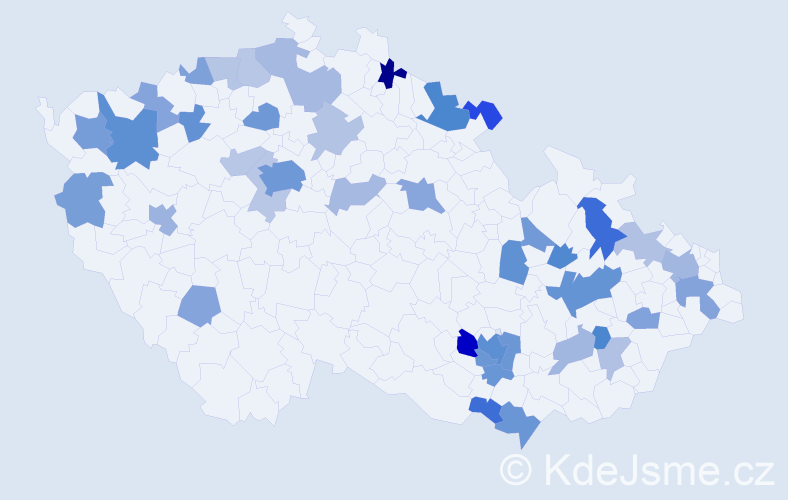 Jméno: 'Edgar', počet výskytů 86 v celé ČR