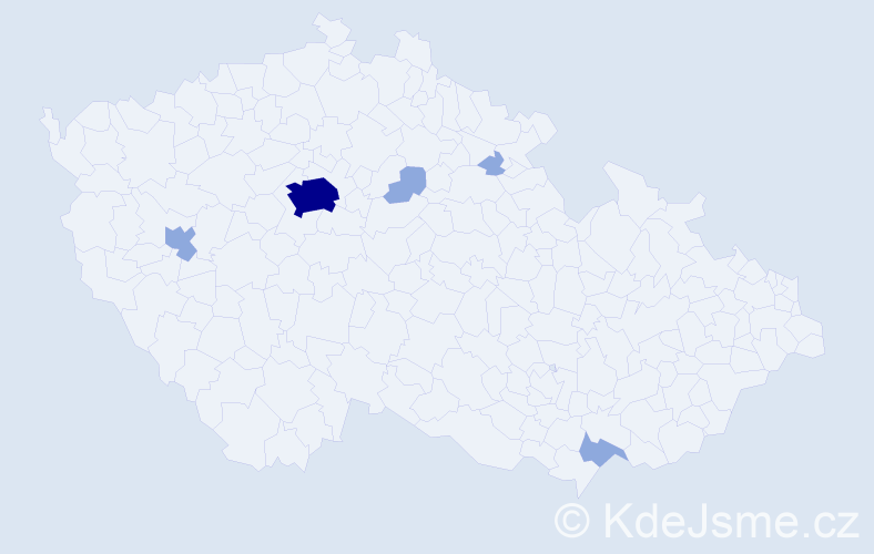 Jméno: 'Zafar', počet výskytů 13 v celé ČR