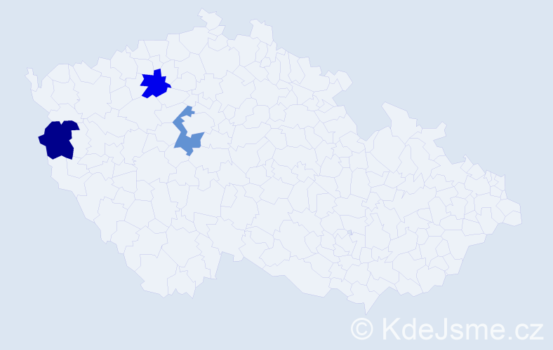 Jméno: 'Thomas Arthur', počet výskytů 3 v celé ČR