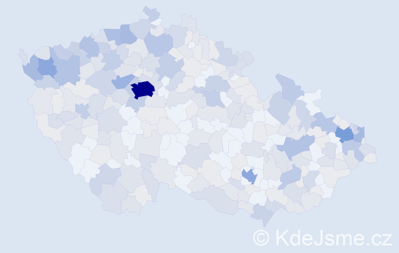 Jméno: 'Juliana', počet výskytů 726 v celé ČR