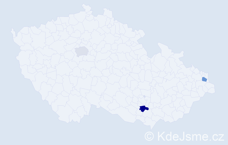 Jméno: 'Arutjun', počet výskytů 3 v celé ČR