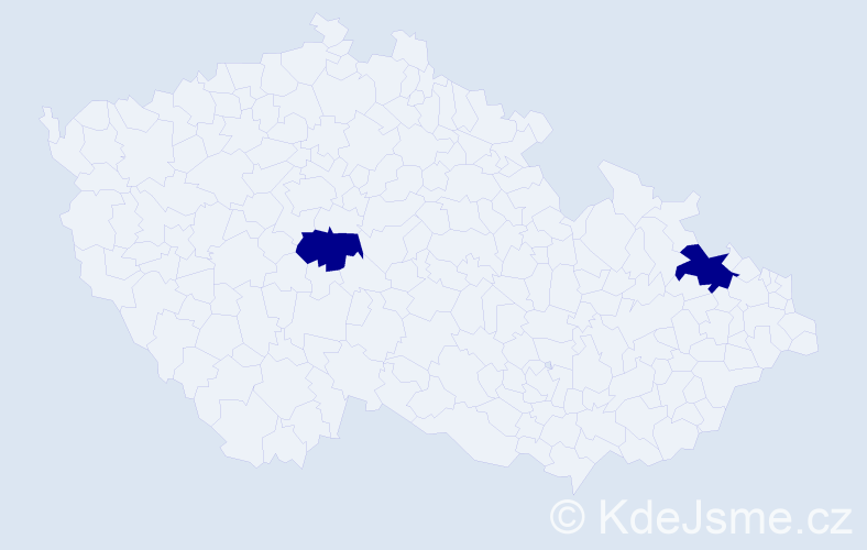 Jméno: 'František Michal', počet výskytů 2 v celé ČR