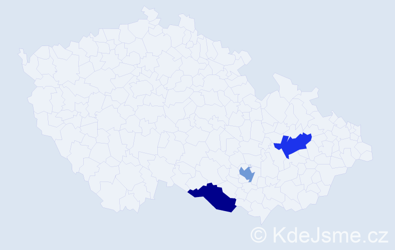 Jméno: 'Sali', počet výskytů 3 v celé ČR