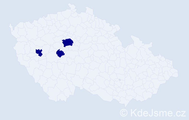 Jméno: 'Emma Klára', počet výskytů 3 v celé ČR
