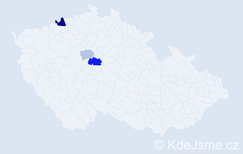 Jméno: 'Veit', počet výskytů 4 v celé ČR