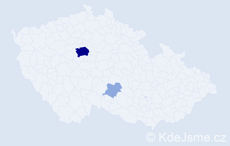 Jméno: 'Aiden', počet výskytů 6 v celé ČR