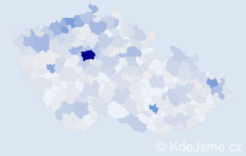 Jméno: 'Angelika', počet výskytů 832 v celé ČR