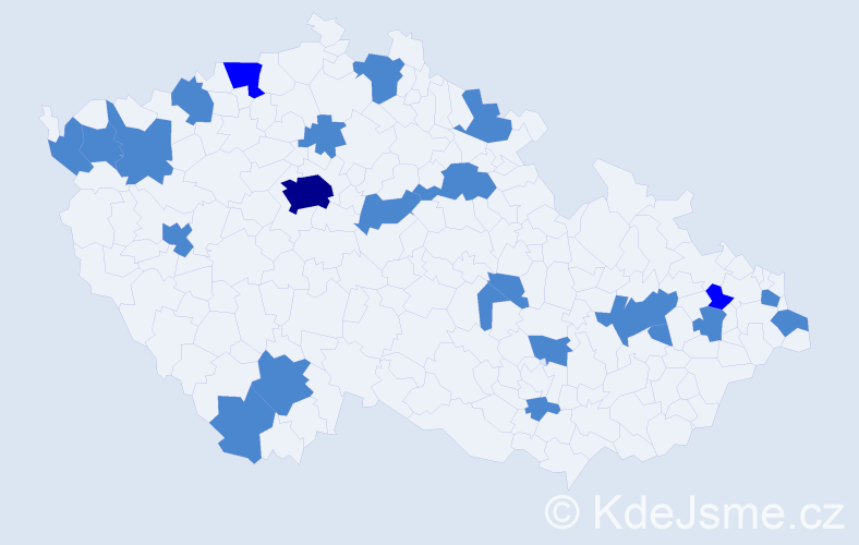 Jméno: 'Odon', počet výskytů 28 v celé ČR