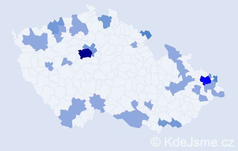 Jméno: 'Fridrich', počet výskytů 57 v celé ČR