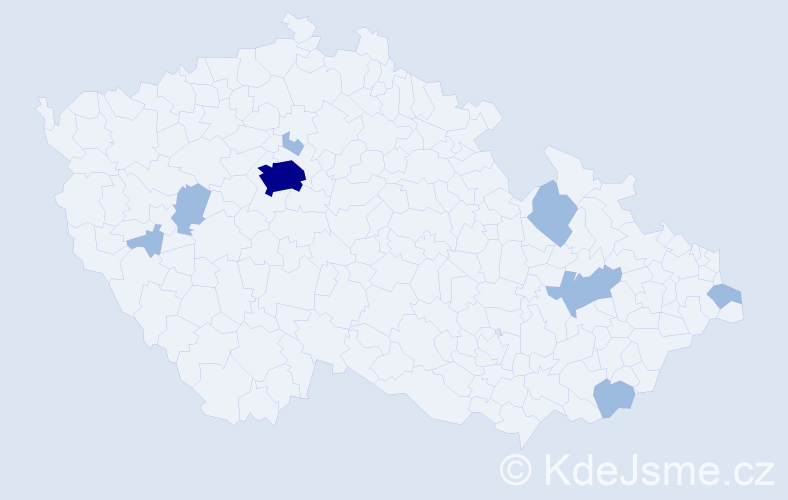 Jméno: 'Patrik Michael', počet výskytů 11 v celé ČR