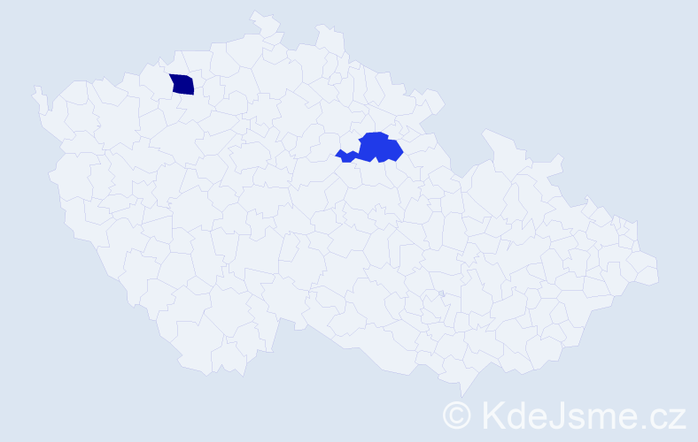 Jméno: 'Thi Thuoc', počet výskytů 2 v celé ČR