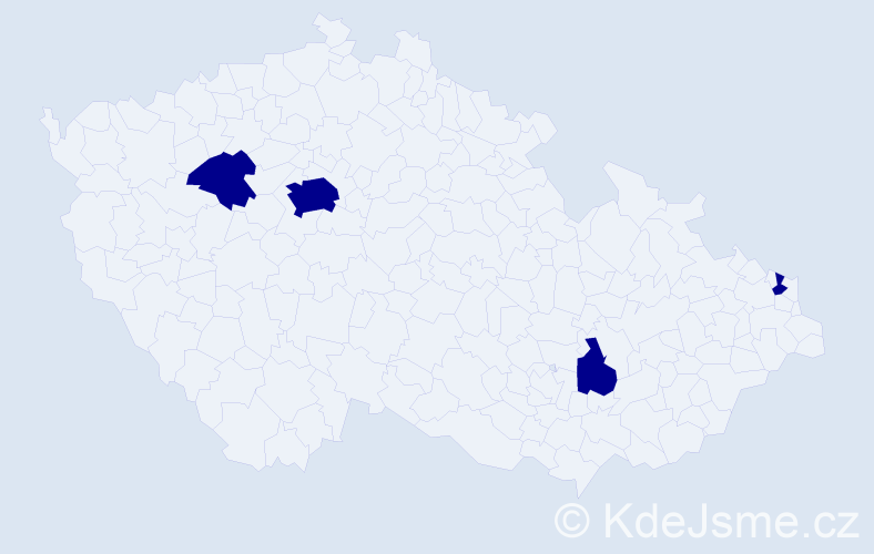 Jméno: 'Donatela', počet výskytů 4 v celé ČR
