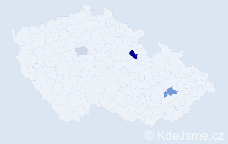 Jméno: 'Daniel George', počet výskytů 4 v celé ČR