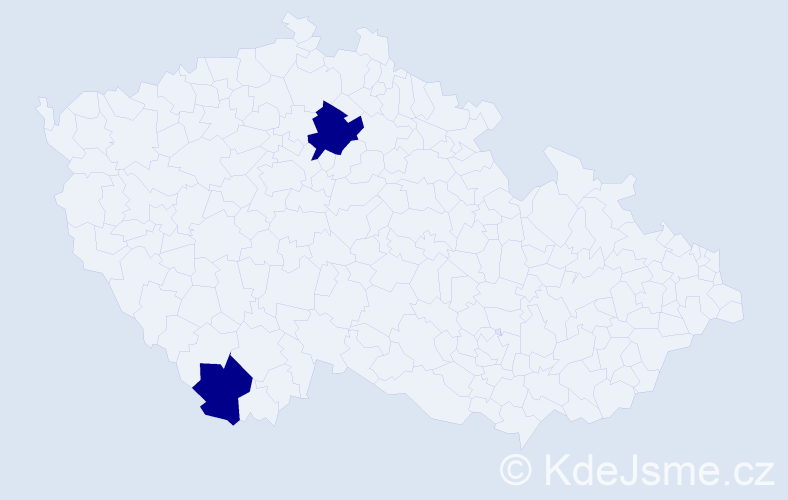 Jméno: 'Lyda', počet výskytů 2 v celé ČR
