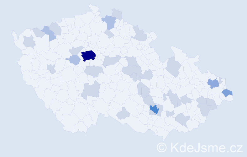 Jméno: 'Marieta', počet výskytů 65 v celé ČR