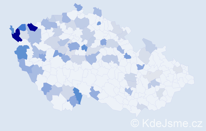 Jméno: 'Nhung', počet výskytů 160 v celé ČR