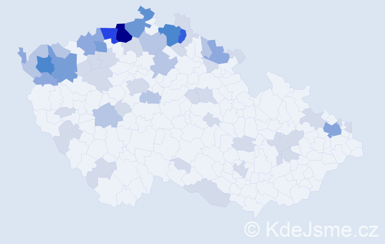 Jméno: 'Christa', počet výskytů 140 v celé ČR