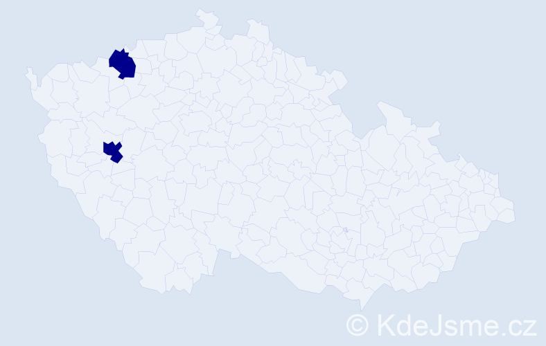 Jméno: 'Jenifer Marie', počet výskytů 2 v celé ČR